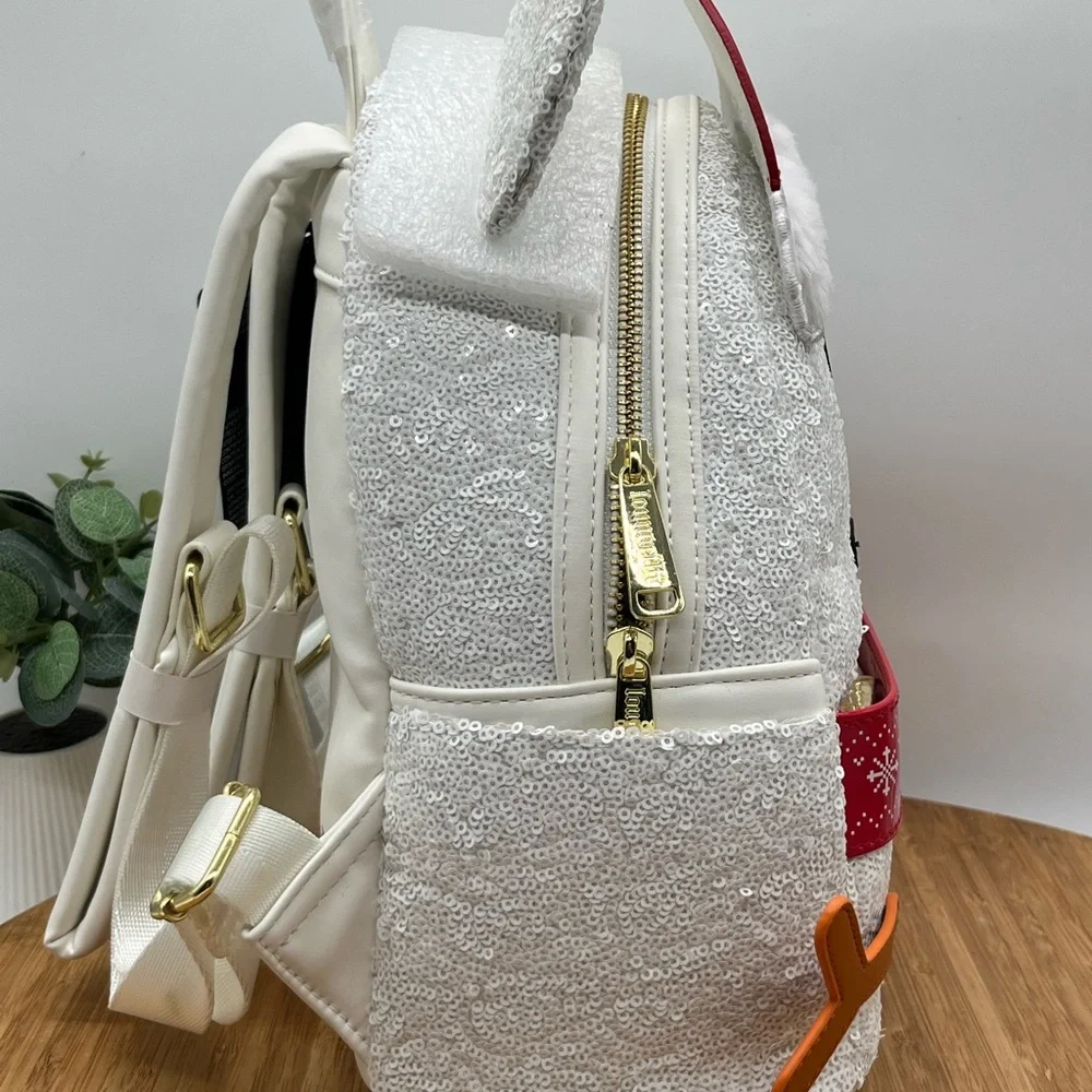 Disney Mickey Mouse Sequin Snowman Mini Backpack & Wallet NWT!‎